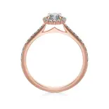 Pierścionek z różowego złota z diamentami